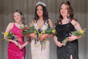 Pictured from left: Brenna Riggle, 2024 CHS Queen of Queens Kendra Cottrell and Caitlyn Conner.