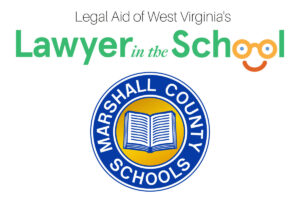 Marshall County Schools logo with the Lawyer in the School logo.