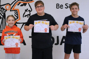 Pictured from left: Lily Patrello, Kaleb Bungard and Nathan Hughes.